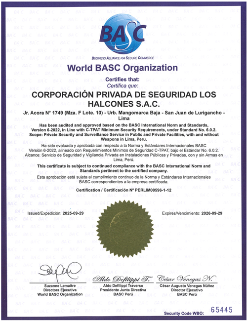 Certificado BASC